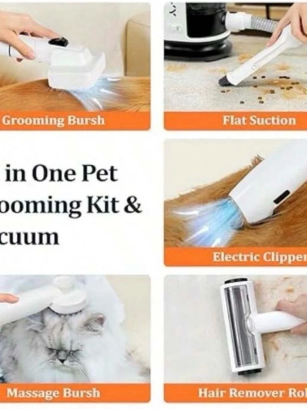 Pet Grooming Vacuum & Tool Set